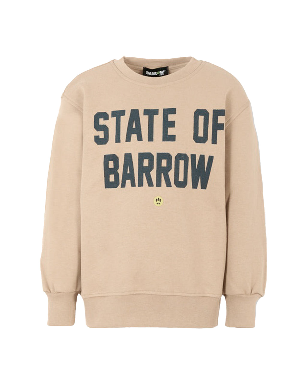Barrow Kids Felpa State Of Barrow Girocollo Beige per Bambini