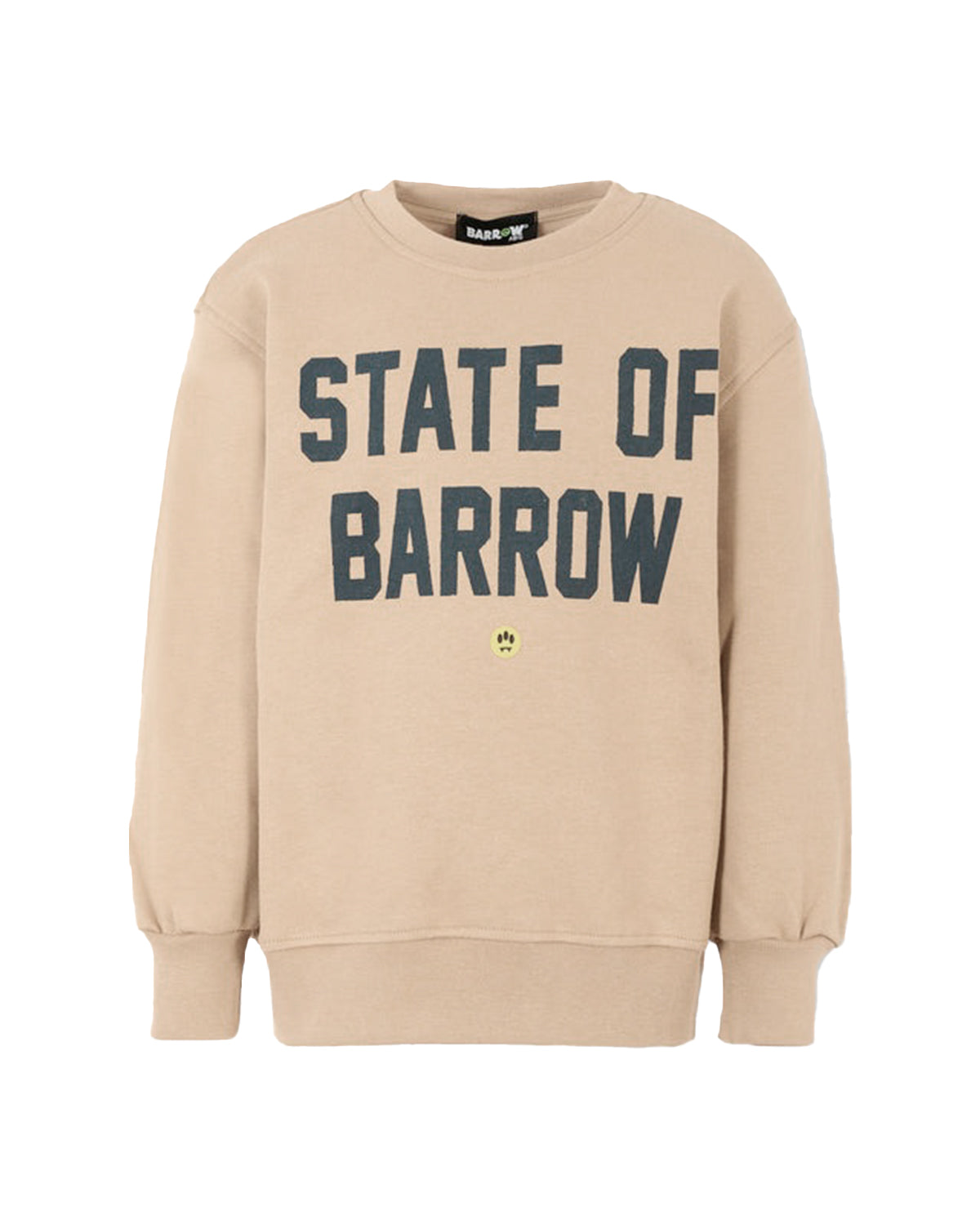 Barrow Kids Felpa State Of Barrow Girocollo Beige per Bambini