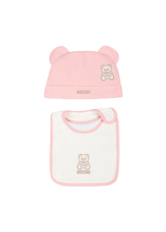 Moschino Kids Cappello con Bavetta Rosa con Toy  per Neonate