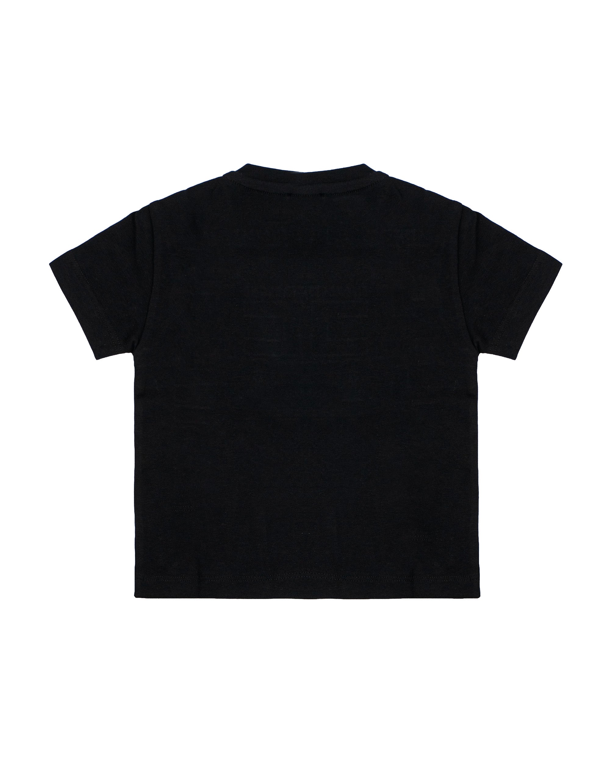 Elisabetta Franchi La Mia Bambina T-Shirt Nero con Logo Ricamato per Bambine
