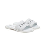 Twinset Kids Sandalo Bianco con Logo per Bambine