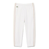 Lacoste Kids Pantalone Bianco e Beige con Logo per Bambini