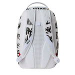 Sprayground Kids Zaino Think On It Bianco con Stampa Graffiti Neri