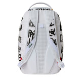 Sprayground Kids Zaino Think On It Bianco con Stampa Graffiti Neri
