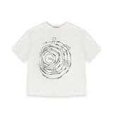Iceberg Kids T-Shirt OFF White Girocollo con Stampa per Bambini