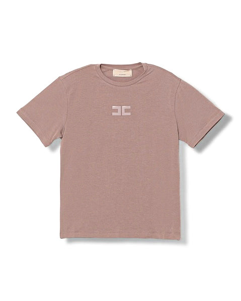 Elisabetta Franchi La Mia Bambina T-shirt Sunrise con Logo CC per Bambine