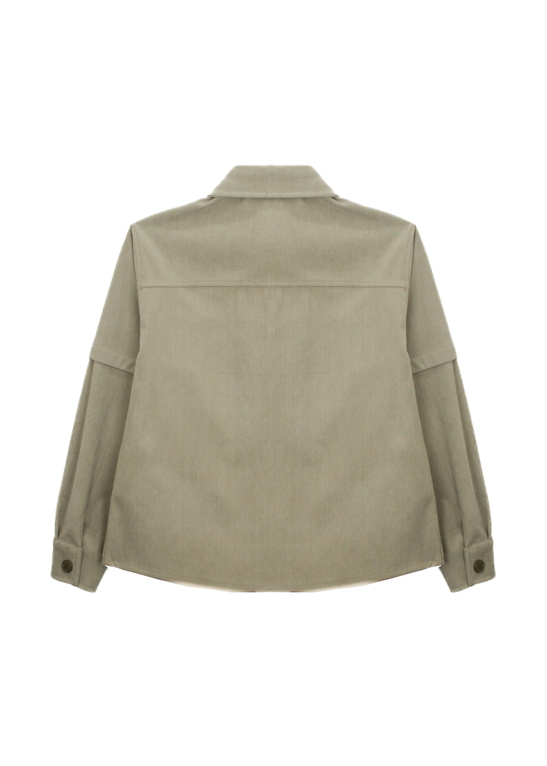 Yes London Camicia Crema/Tabacco con Tasca per Bambini (retro)