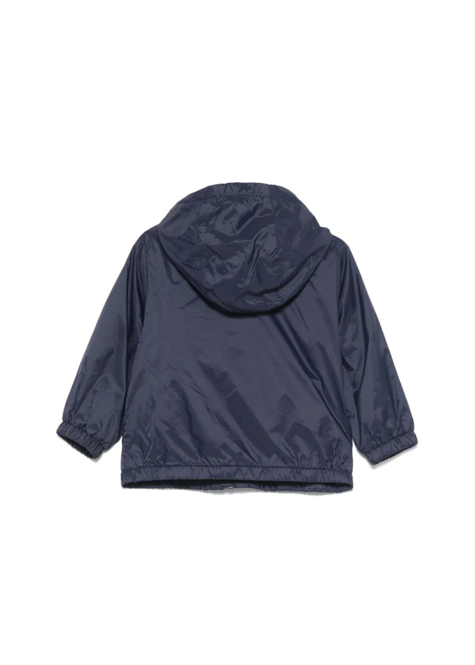 Moschino Kids Giubbino a Vento Navy con Stampa Toy per Neonati
