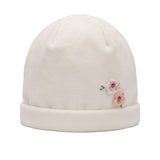 Barcellino Kids Cappello Latte con Ricami Fiori per Neonate