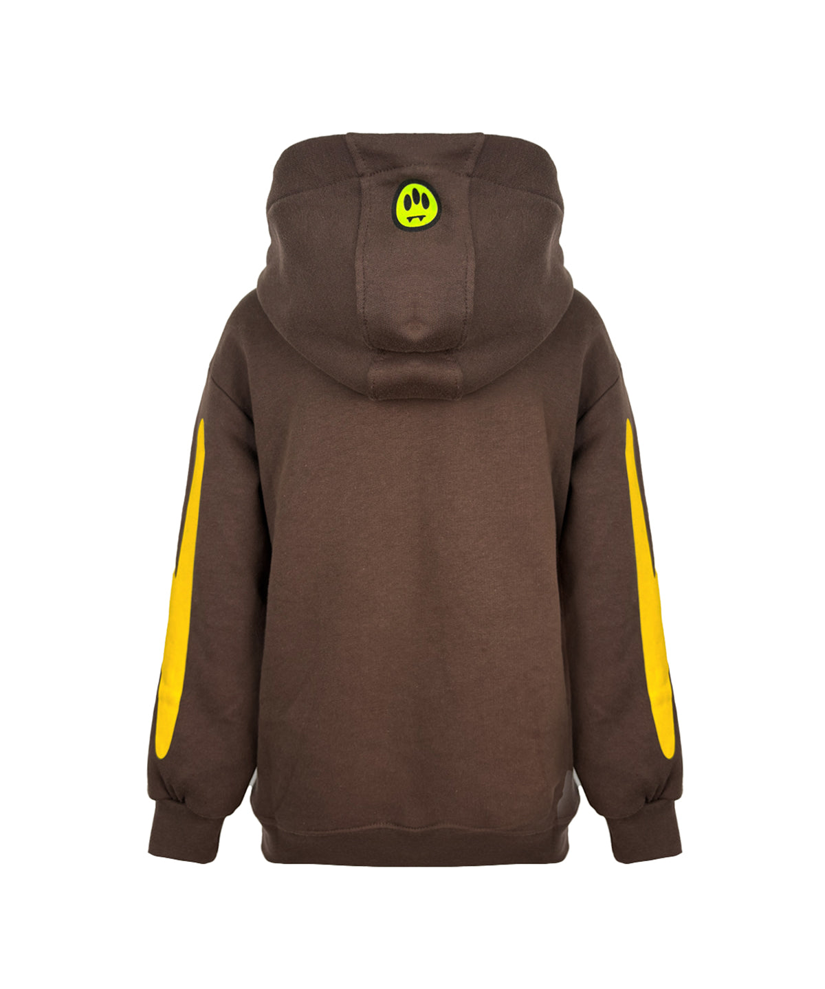 Barrow Kids Felpa con Cappuccio con Maxi Logo Gialla Unisex per Bambini