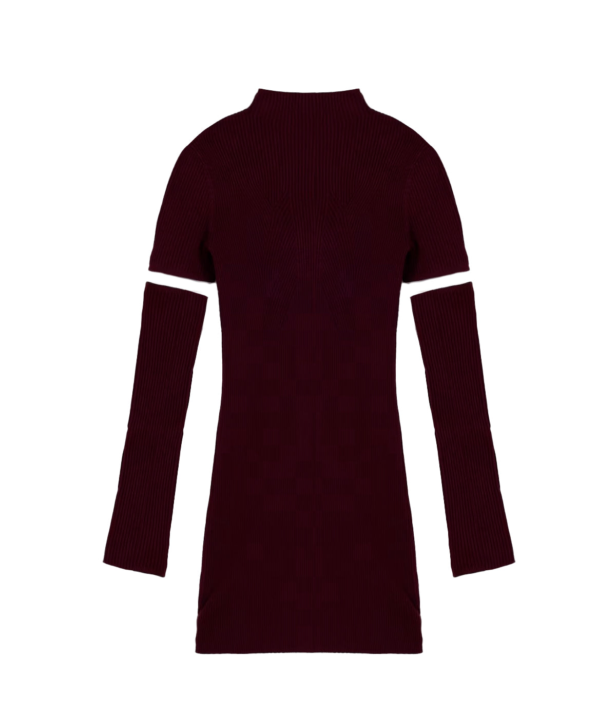 Twinset Kids Abito con Manicotti Bordeaux per Bambine