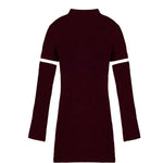 Twinset Kids Abito con Manicotti Bordeaux per Bambine
