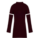 Twinset Kids Abito con Manicotti Bordeaux per Bambine