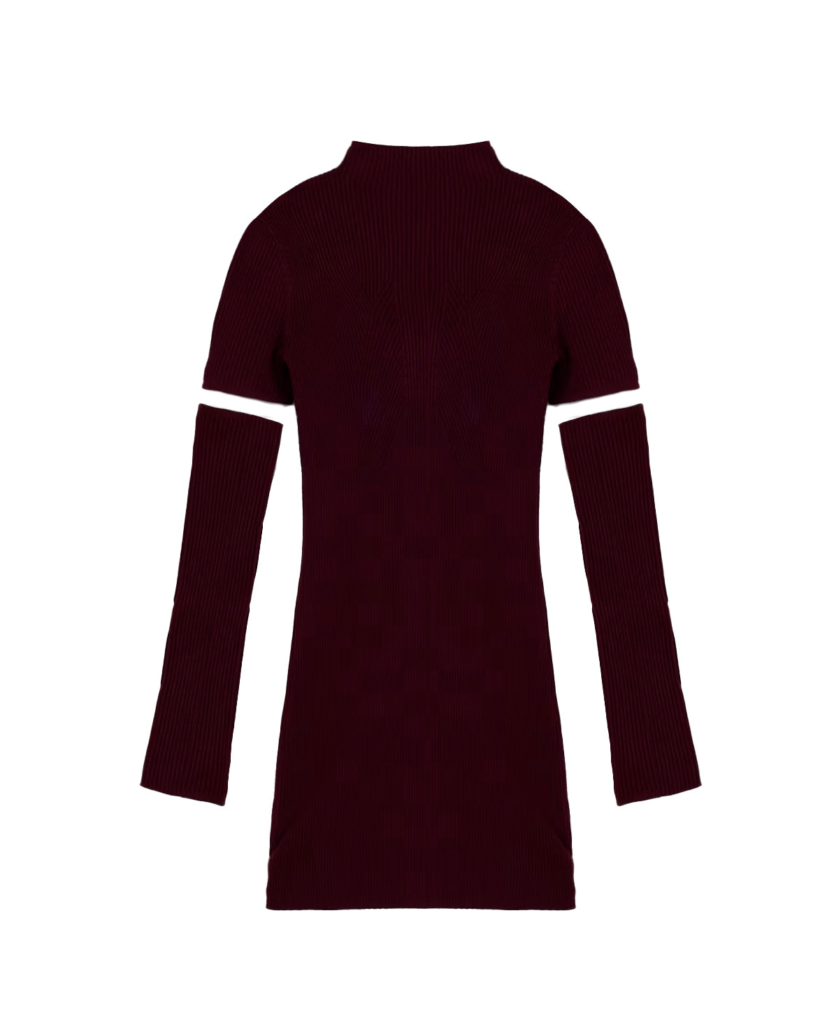 Twinset Kids Abito con Manicotti Bordeaux per Bambine