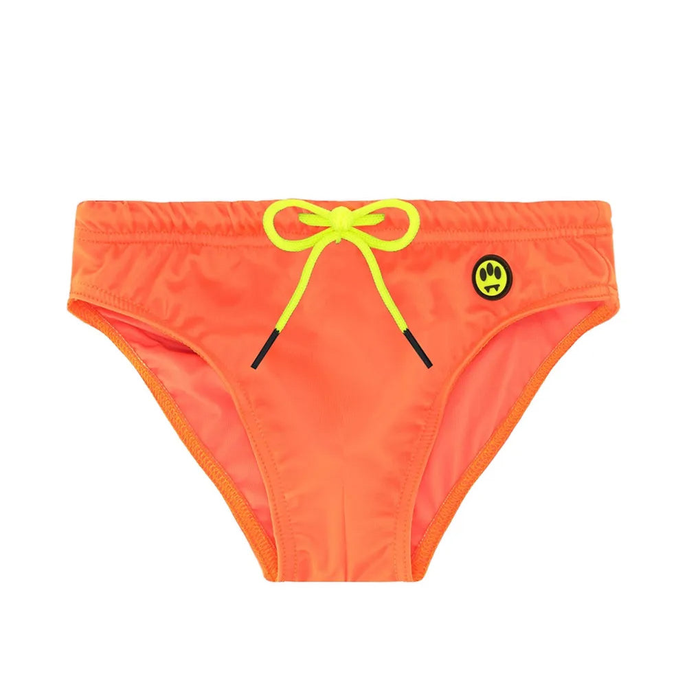 Barrow Kids Costume Slip Arancione Fluo con Logo per Bambini