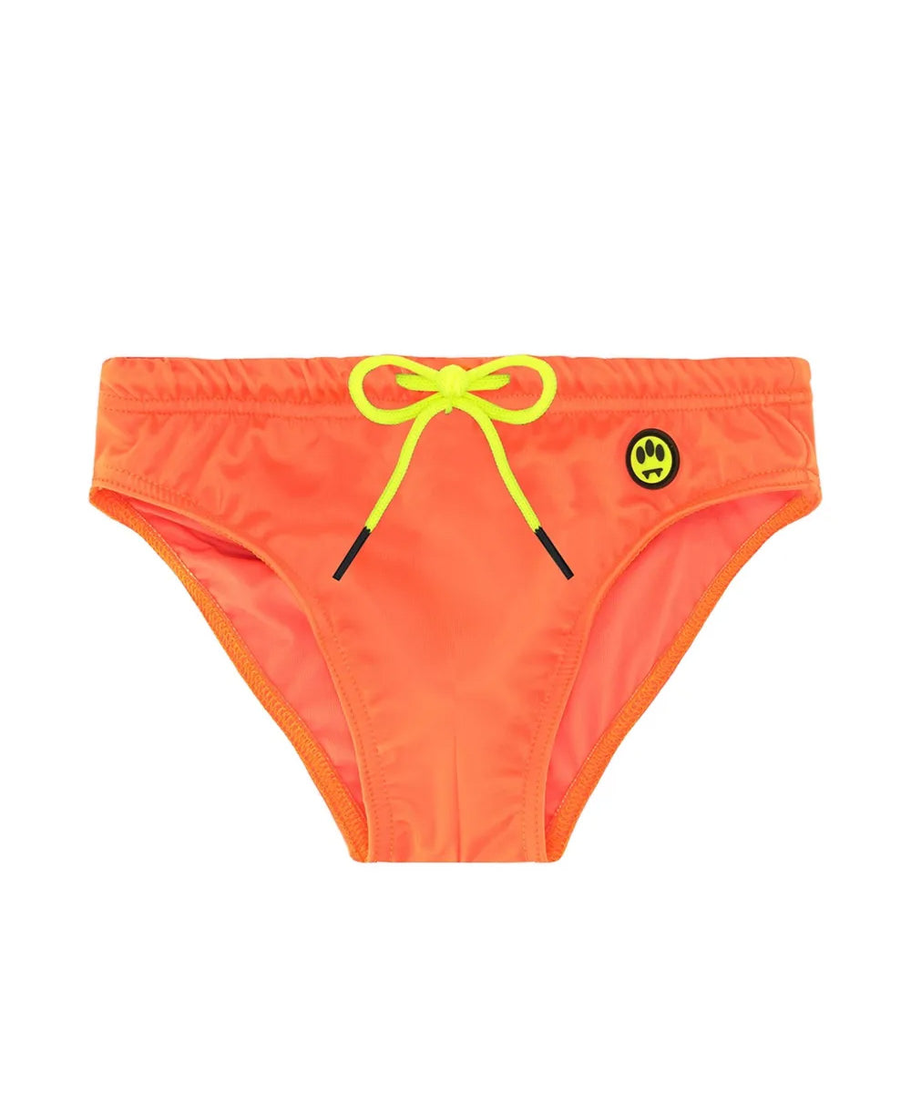 Barrow Kids Costume Slip Arancione Fluo con Logo per Bambini