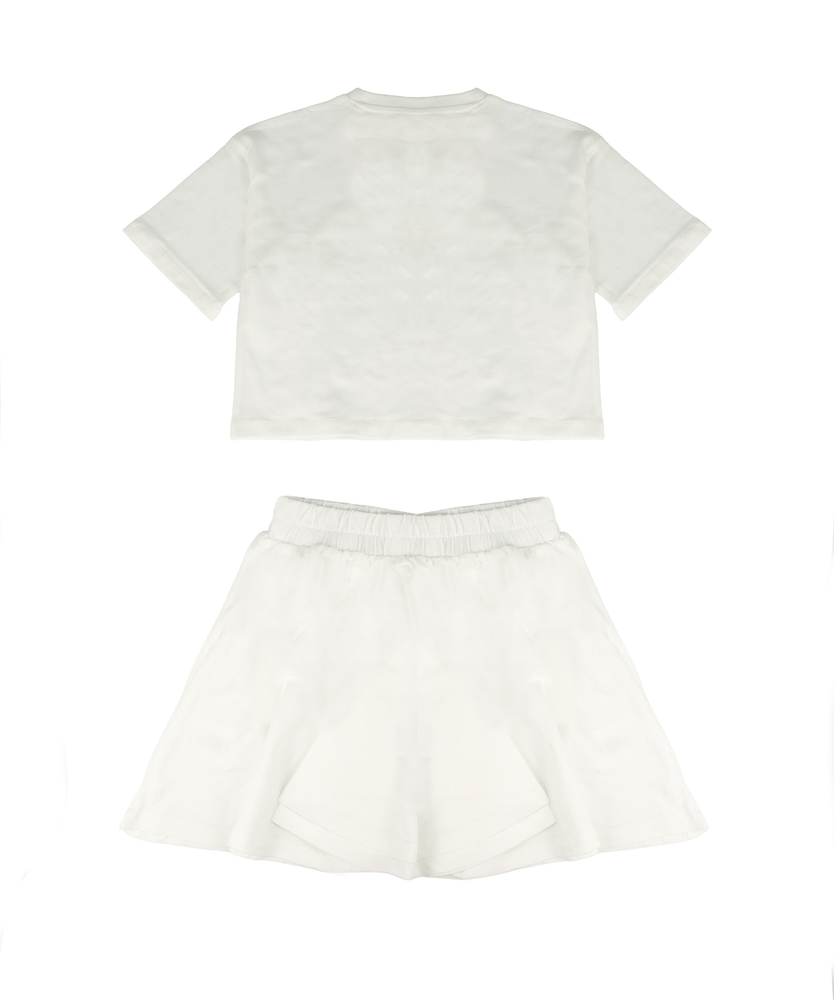 Vicolo Kids Completo Off-White con Logo Brillantinato per Bambine