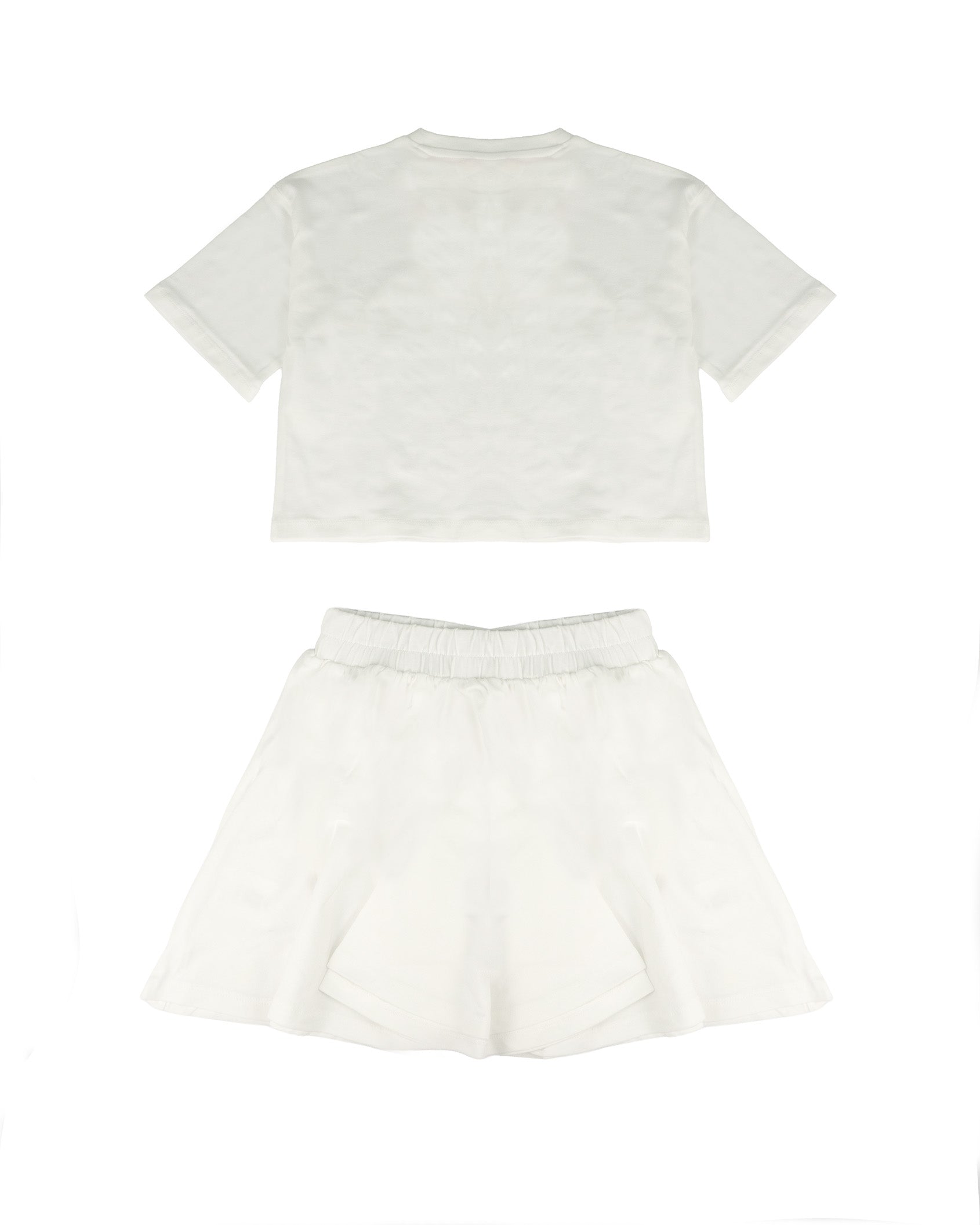 Vicolo Kids Completo Off-White con Logo Brillantinato per Bambine
