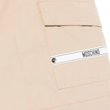 Moschino Kids Bermuda Cargo Beige per Bambini (dettaglio)