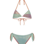 F**K Kids Costume Due Pezzi a Triangolo Multicolor per Bambine