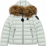 BLAUER Kids Piumino con pelliccia grigio polvere per Bambine