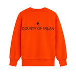 Marcelo Burlon County Of Milan Kids Felpa Girocollo Orange Unisex per Bambin