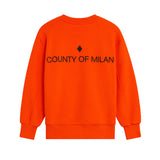 Marcelo Burlon County Of Milan Kids Felpa Girocollo Orange Unisex per Bambin
