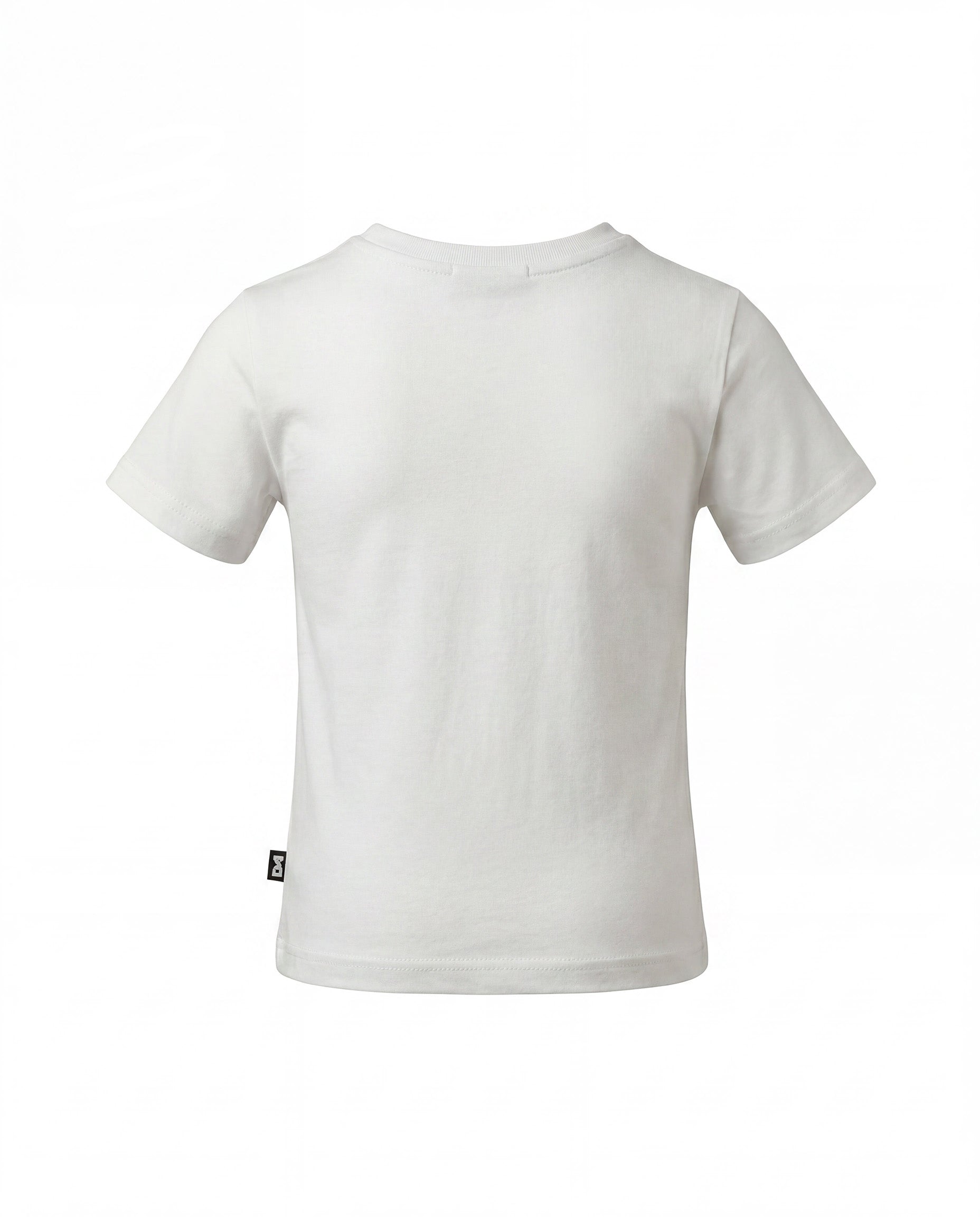Daniele Alessandrini Kids T-Shirt Bianco con Targhetta Logo per Bambini