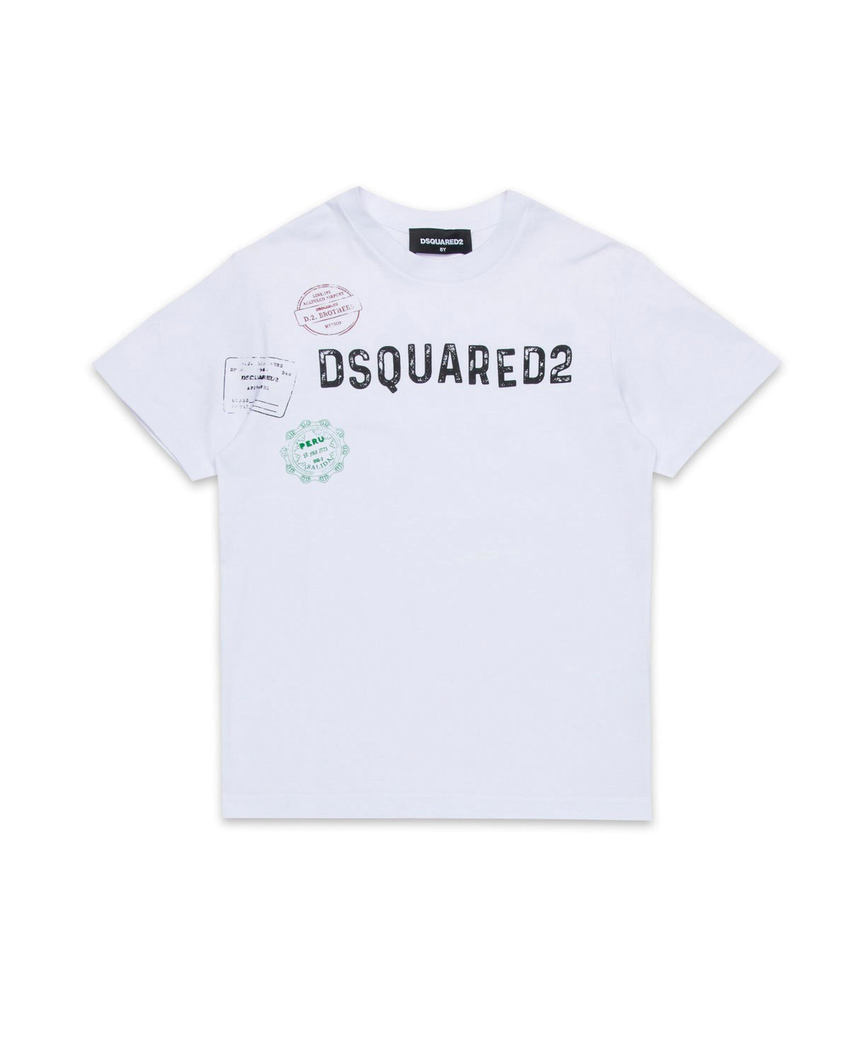 Dsquared2 Kids T-shirt Bianca con Stampa Logo per Bambini