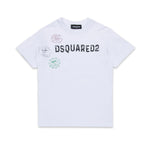 Dsquared2 Kids T-shirt Bianca con Stampa Logo per Bambini