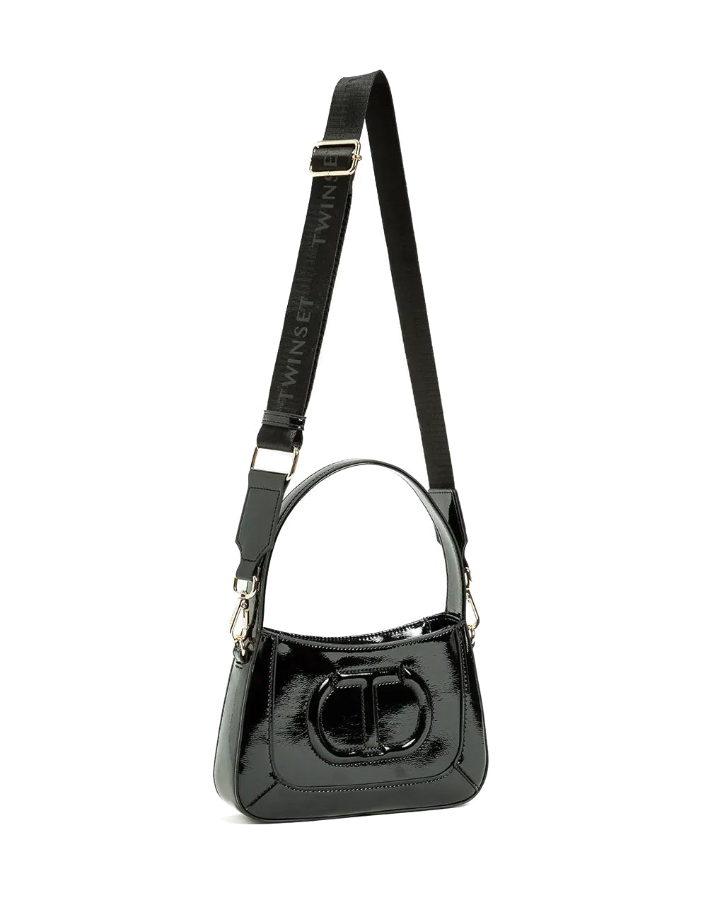 Twinset Kids Borsa Nera con Tracolla Rimovibile per Bambine