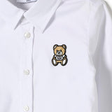 Moschino Kids Camicia Bianco con Logo Teddy Bear