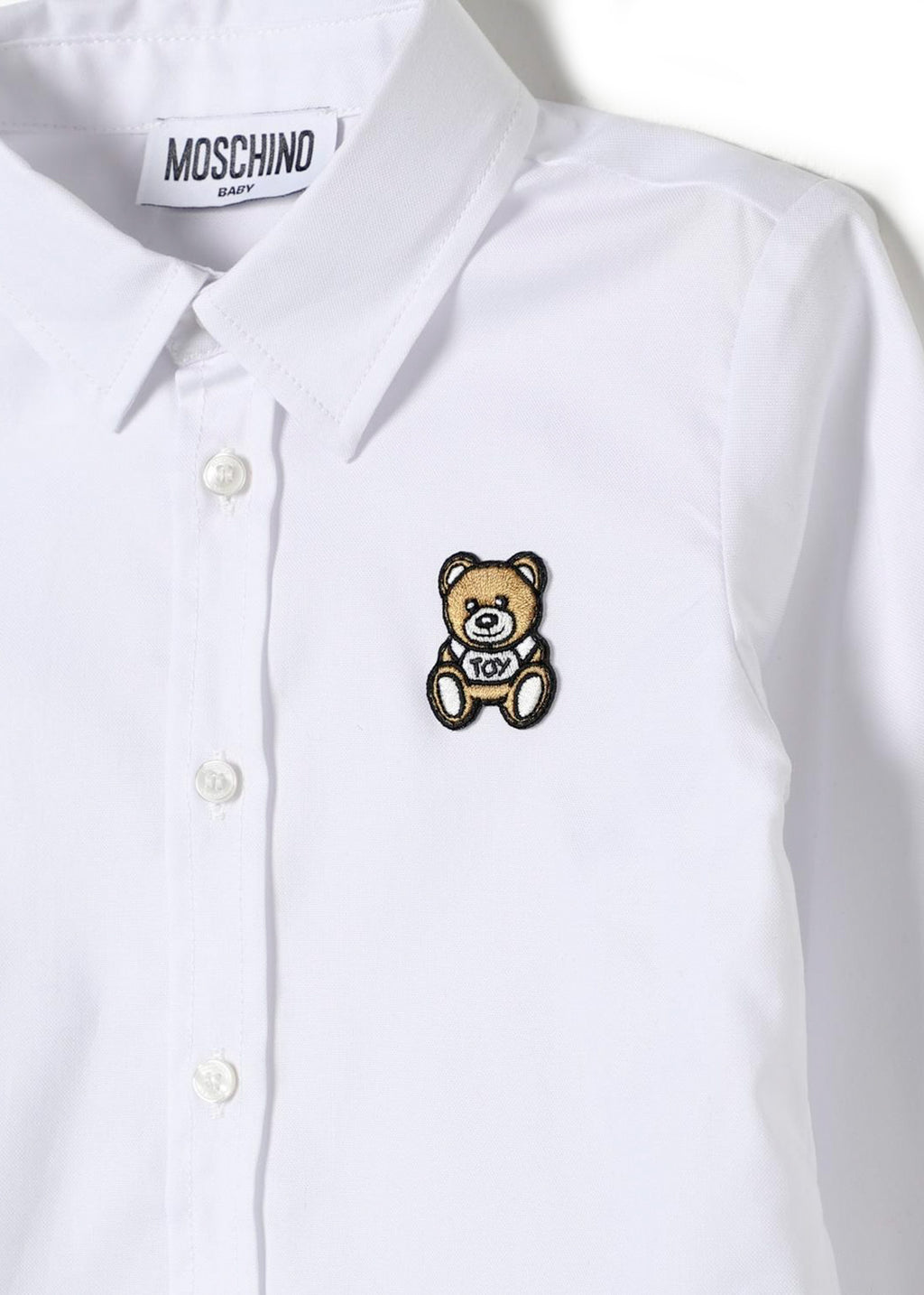 Moschino Kids White Shirt with Teddy Bear Logo