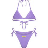 4giveness Kids Bikini Triangolo Lilla con Pailettes per Bambine