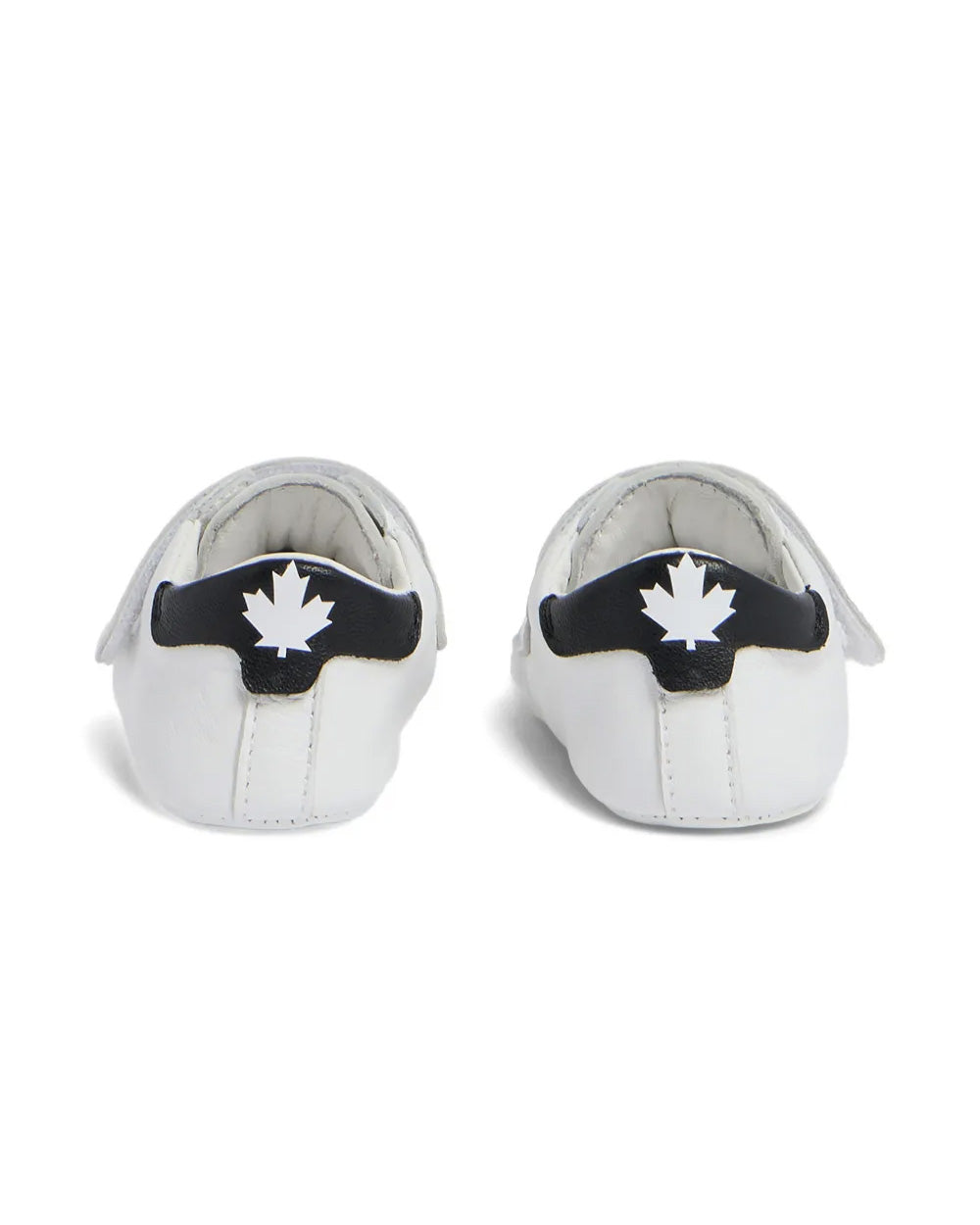 Dsquared2 Kids Sneakers Bianco con Chiusura a Strappo e Logo per Neonati
