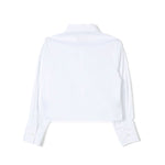Pinko Kids Camicia Bianca Crop per Bambine (retro)