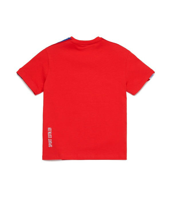 Dsquared2 Kids T-shirt Rossa con Banda Logata per Bambini
