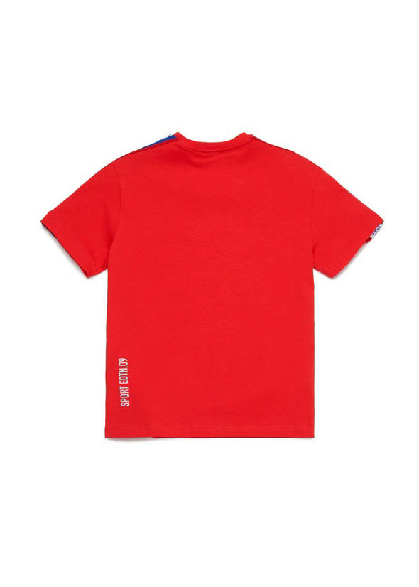 Dsquared2 Kids T-shirt Rossa con Banda Logata per Bambini