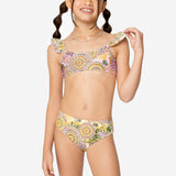 4GIVENESS Costume Bikini a Fascia Fantasia Capri per Bambine