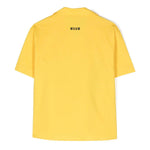 MSGM Kids Camicia Gialla con Stampa per Bambini