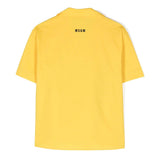 MSGM Kids Camicia Gialla con Stampa per Bambini
