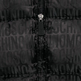 Moschino Kids Giubbino Nero con Logo Jacquard per Neonati (dettaglio)