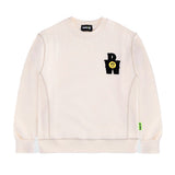 Barrow Kids Felpa Girocollo Crema Stampa Retro per Bambini