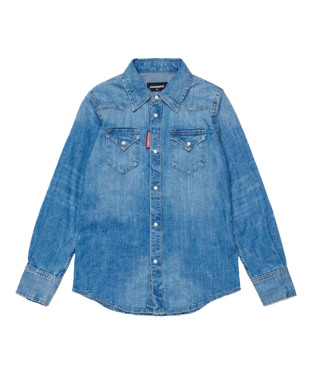 Dsquared2 Kids Camicia in Jeans per Bambini