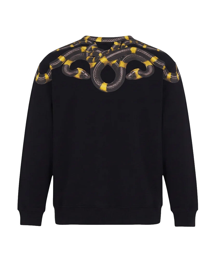Marcelo Burlon County of Milan Kids Felpa Nero Stampa Serpente per Bambini
