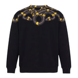 Marcelo Burlon County of Milan Kids Felpa Nero Stampa Serpente per Bambini