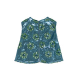 Pinko Kids Top con Pailettes Azzurro/Verde per Bambine