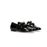 Elisabetta Franchi La Mia Bambina Ballerina Nera Lucida per Bambine