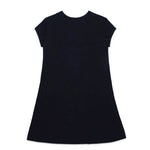 Diesel Kids Abito Nero con Logo Oval D per Bambine