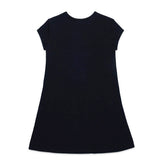 Diesel Kids Abito Nero con Logo Oval D per Bambine
